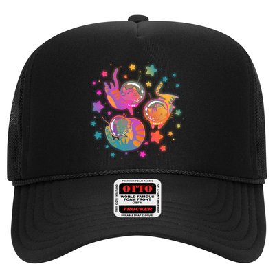 Cute Funny Astronaut Space Kitty Cats Trucker Hat