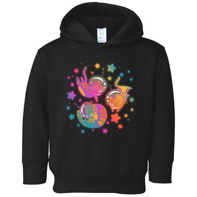 Cute Funny Astronaut Space Kitty Cats Toddler Hoodie