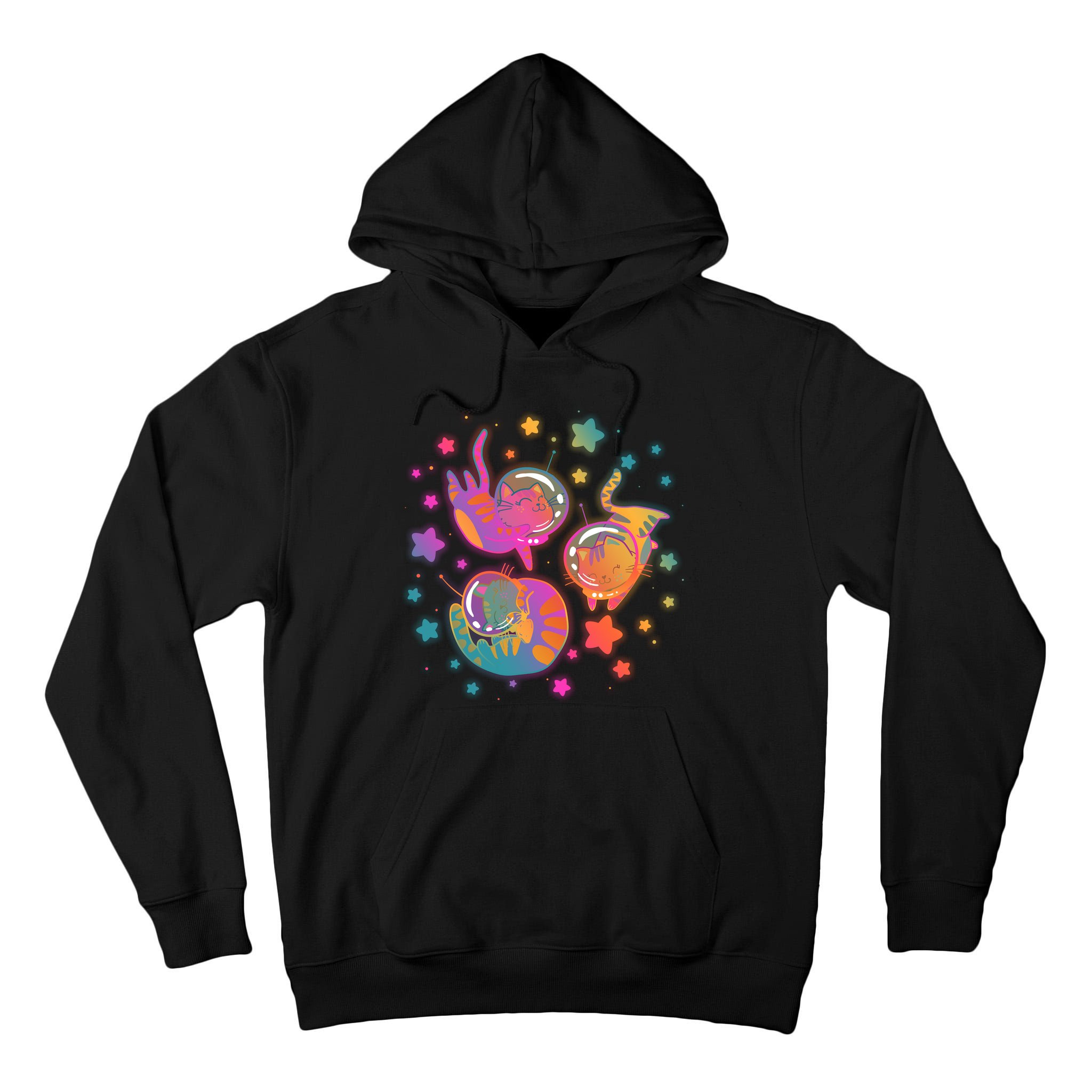 Cute Funny Astronaut Space Kitty Cats Tall Hoodie