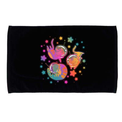 Cute Funny Astronaut Space Kitty Cats Microfiber Hand Towel