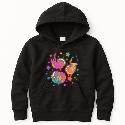 Cute Funny Astronaut Space Kitty Cats Kids Hoodie