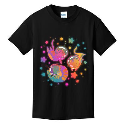 Cute Funny Astronaut Space Kitty Cats Kids T-Shirt