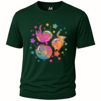 Cute Funny Astronaut Space Kitty Cats Cooling Performance Crew T-Shirt