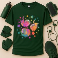 Cute Funny Astronaut Space Kitty Cats Cooling Performance Crew T-Shirt