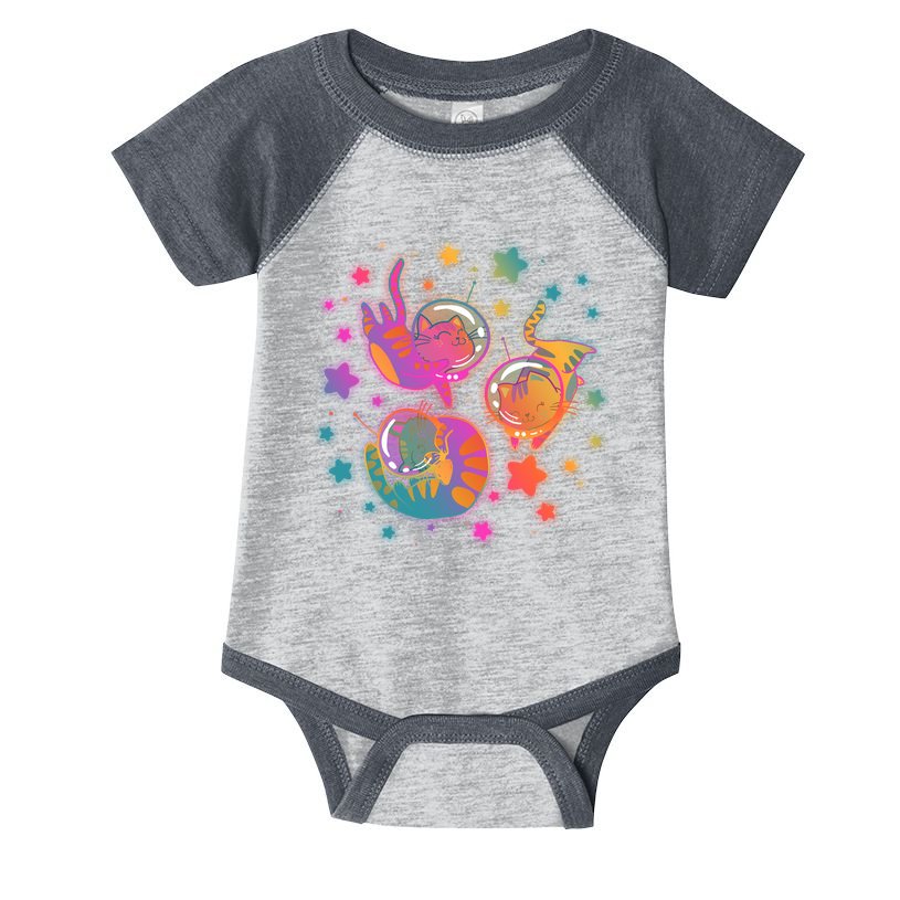 Cute Funny Astronaut Space Kitty Cats Infant Baby Jersey Bodysuit
