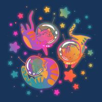 Cute Funny Astronaut Space Kitty Cats Infant Baby Jersey Bodysuit
