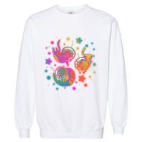 Cute Funny Astronaut Space Kitty Cats Garment-Dyed Sweatshirt