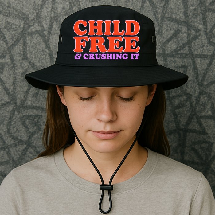Child Free And Crushing It Funny sayings Bucket Hat