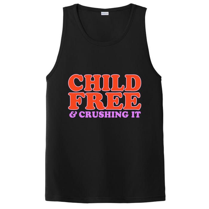 Child Free And Crushing It Funny sayings PosiCharge Competitor Tank