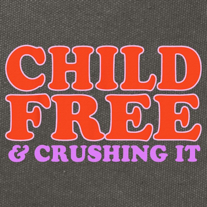 Child Free And Crushing It Funny sayings Cotton Canvas Backpack