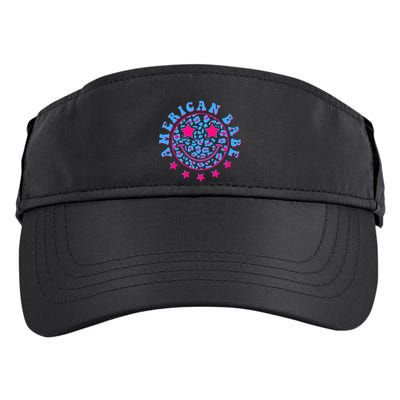 Cute Funny American Babe Leopard Print Smiley Emoji Adult Drive Performance Visor