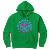 Cute Funny American Babe Leopard Print Smiley Emoji Hoodie