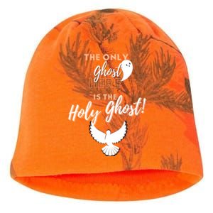 Christian Funny Antihalloween Only Ghost Holy Ghost Humor Gift Kati - Camo Knit Beanie