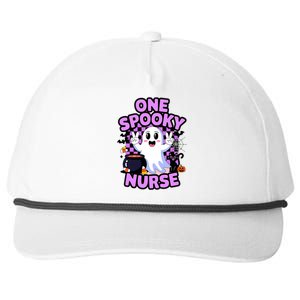 Cute Fun And Festive Halloween One Spooky Nurse Ghost Snapback Five-Panel Rope Hat