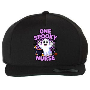 Cute Fun And Festive Halloween One Spooky Nurse Ghost Wool Snapback Cap