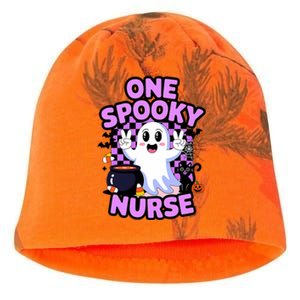 Cute Fun And Festive Halloween One Spooky Nurse Ghost Kati - Camo Knit Beanie