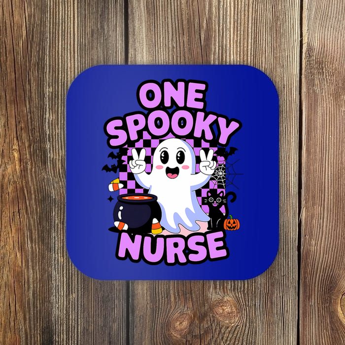 Cute Fun And Festive Halloween One Spooky Nurse Ghost Coaster