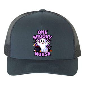 Cute Fun And Festive Halloween One Spooky Nurse Ghost Yupoong Adult 5-Panel Trucker Hat