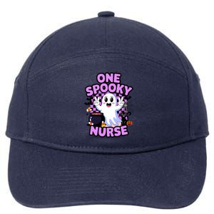 Cute Fun And Festive Halloween One Spooky Nurse Ghost 7-Panel Snapback Hat