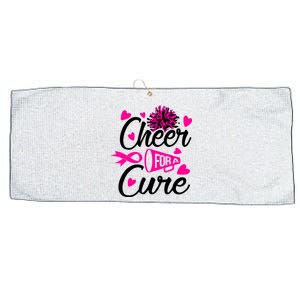 Cheer For A Cure Breast Cancer Awareness Large Microfiber Waffle Golf Towel