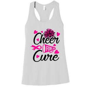 Cheer For A Cure Breast Cancer Awareness Women's Racerback Tank