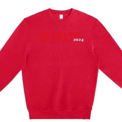 Cincinnati Football Anyone But Satterfield Premium Crewneck Sweatshirt