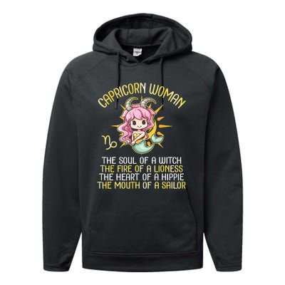 Capricorn for  Astrology birthday Capricorn  Performance Fleece Hoodie