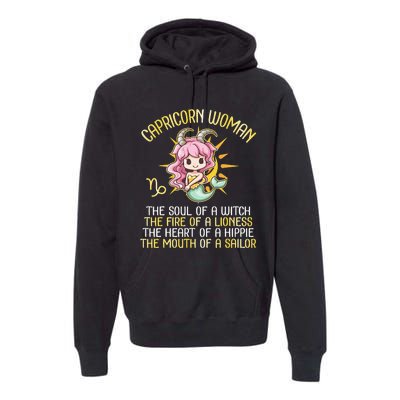 Capricorn for  Astrology birthday Capricorn  Premium Hoodie