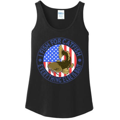 Catfish Fisherman American Flag Catfishing Flathead Ladies Essential Tank