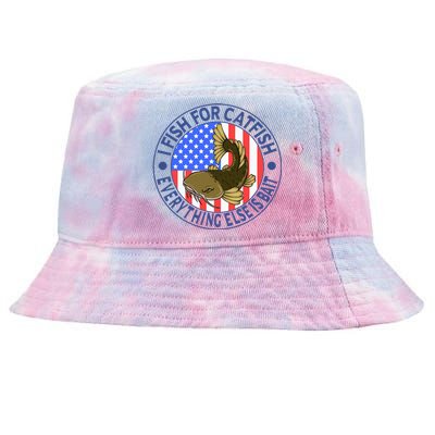 Catfish Fisherman American Flag Catfishing Flathead Tie-Dyed Bucket Hat