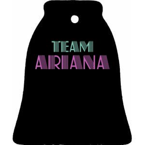 Cheer For Ariana, Show Support Be On Team Ariana | 90s Style Design Ceramic Bell Ornament