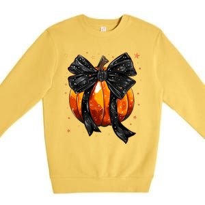 Cute Fall Autumn Halloween Pumpkin Premium Crewneck Sweatshirt