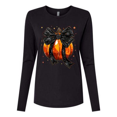 Cute Fall Autumn Halloween Pumpkin Womens Cotton Relaxed Long Sleeve T-Shirt