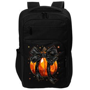 Cute Fall Autumn Halloween Pumpkin Impact Tech Backpack