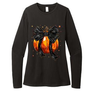 Cute Fall Autumn Halloween Pumpkin Womens CVC Long Sleeve Shirt