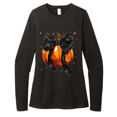 Cute Fall Autumn Halloween Pumpkin Womens CVC Long Sleeve Shirt