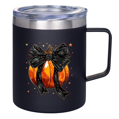Cute Fall Autumn Halloween Pumpkin 12oz Stainless Steel Coffee Mug