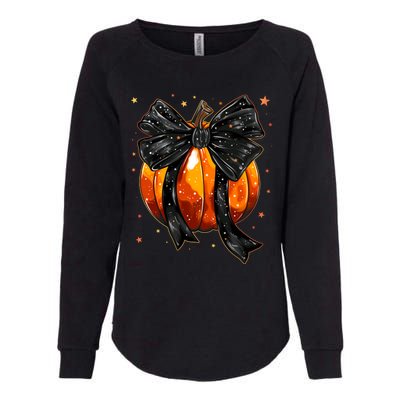 Cute Fall Autumn Halloween Pumpkin Womens California Wash Sweatshirt