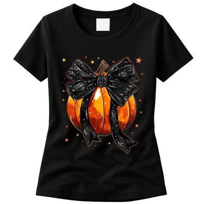 Cute Fall Autumn Halloween Pumpkin Womens T-Shirt