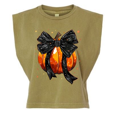 Cute Fall Autumn Halloween Pumpkin Garment-Dyed Women's Muscle Tee