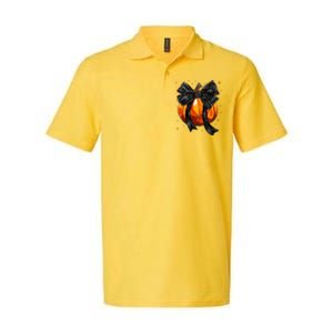 Cute Fall Autumn Halloween Pumpkin Softstyle Adult Sport Polo