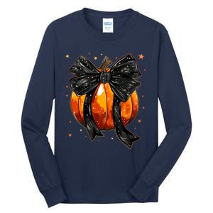 Cute Fall Autumn Halloween Pumpkin Tall Long Sleeve T-Shirt