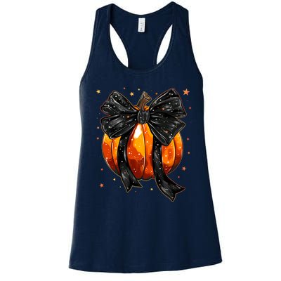 Cute Fall Autumn Halloween Pumpkin Women's Racerback Tank