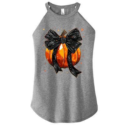 Cute Fall Autumn Halloween Pumpkin Women's Perfect Tri Rocker Tank