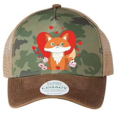 Cute Fox Animal Valentine Gift For Valentine Day Legacy Tie Dye Trucker Hat