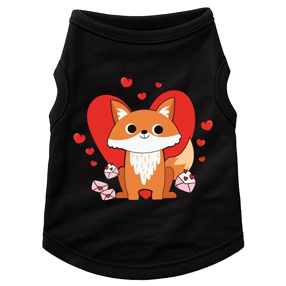Cute Fox Animal Valentine Gift For Valentine Day Doggie Tank
