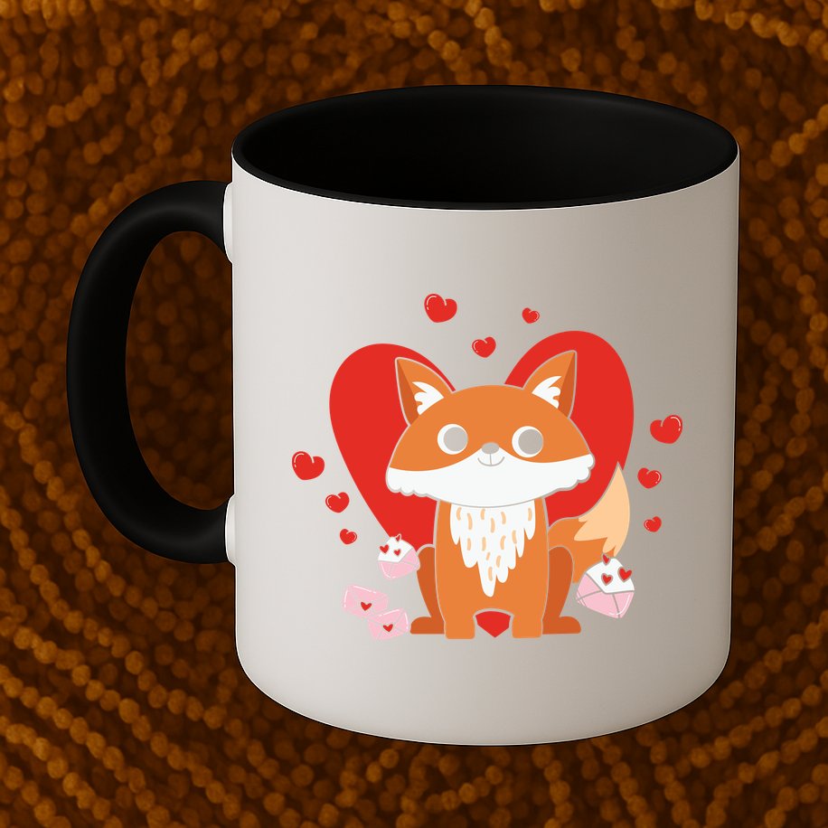 Cute Fox Animal Valentine Gift For Valentine Day Mug