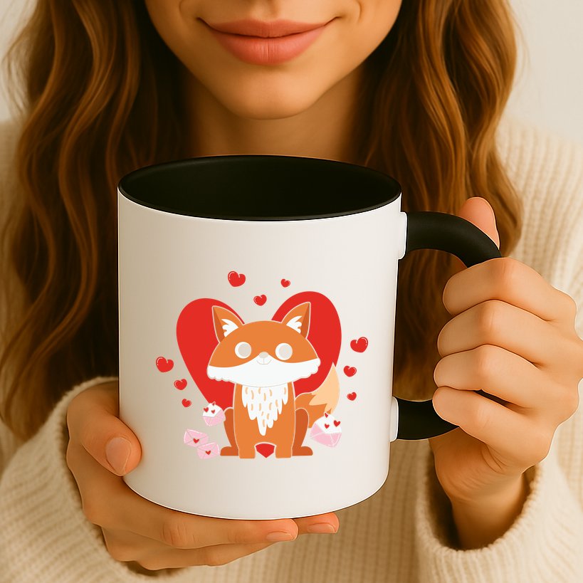 Cute Fox Animal Valentine Gift For Valentine Day Mug