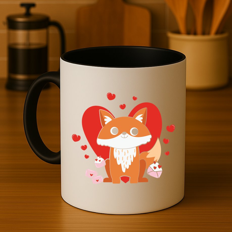 Cute Fox Animal Valentine Gift For Valentine Day Mug