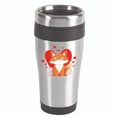 Cute Fox Animal Valentine Gift For Valentine Day 16oz Travel Tumbler